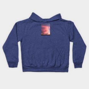 Cotton candy clouds Kids Hoodie